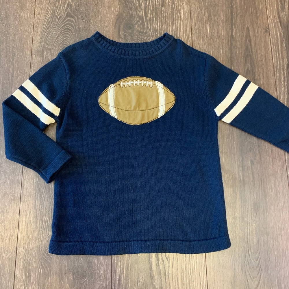 🏈 Sam & George Navy Blue Football Sweater